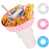 Maxbell Snack Bowl for 40oz Cup Resuable Durable Snack Rings for Home Office Camping Pink