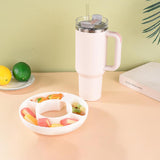 Maxbell Snack Bowl for 40oz Cup Resuable Durable Snack Rings for Home Office Camping Pink