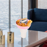 Maxbell Snack Bowl for 40oz Cup Resuable Durable Snack Rings for Home Office Camping Pink