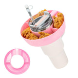 Maxbell Snack Bowl for 40oz Cup Resuable Durable Snack Rings for Home Office Camping Pink