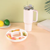 Maxbell Snack Bowl for 40oz Cup Resuable Durable Snack Rings for Home Office Camping Beige