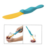 Maxbell Mixing Batter Scraper Sauce Jar Silicone Scraper for Baking Stirring Cooking Style B