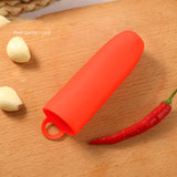 Maxbell Silicone Garlic Peeler Effortlessly Easy Quick to Peeled Garlic Peeling Tube Red