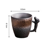 Maxbell Pottery Coffee Mugs 86ml Drinkware Hot Chocolate Mug for Home Wedding Office gold and black