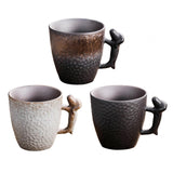 Maxbell Pottery Coffee Mugs 86ml Drinkware Hot Chocolate Mug for Home Wedding Office gold and black
