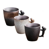 Maxbell Pottery Coffee Mugs 86ml Drinkware Hot Chocolate Mug for Home Wedding Office gold and black