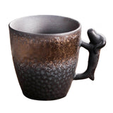 Maxbell Pottery Coffee Mugs 86ml Drinkware Hot Chocolate Mug for Home Wedding Office gold and black