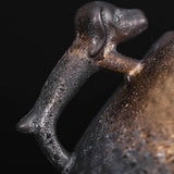 Maxbell Pottery Coffee Mugs 86ml Drinkware Hot Chocolate Mug for Home Wedding Office gold and black