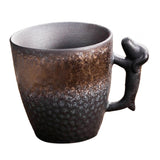 Maxbell Pottery Coffee Mugs 86ml Drinkware Hot Chocolate Mug for Home Wedding Office gold and black