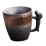 Maxbell Pottery Coffee Mugs 86ml Drinkware Hot Chocolate Mug for Home Wedding Office gold and black