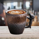 Maxbell Pottery Coffee Mugs 86ml Drinkware Hot Chocolate Mug for Home Wedding Office gold and black