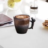 Maxbell Pottery Coffee Mugs 86ml Drinkware Hot Chocolate Mug for Home Wedding Office gold and black