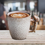 Maxbell Pottery Coffee Mugs 86ml Drinkware Hot Chocolate Mug for Home Wedding Office white