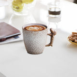 Maxbell Pottery Coffee Mugs 86ml Drinkware Hot Chocolate Mug for Home Wedding Office white
