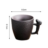 Maxbell Pottery Coffee Mugs 86ml Drinkware Hot Chocolate Mug for Home Wedding Office black