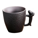 Maxbell Pottery Coffee Mugs 86ml Drinkware Hot Chocolate Mug for Home Wedding Office black