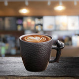 Maxbell Pottery Coffee Mugs 86ml Drinkware Hot Chocolate Mug for Home Wedding Office black