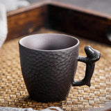 Maxbell Pottery Coffee Mugs 86ml Drinkware Hot Chocolate Mug for Home Wedding Office black