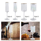 Maxbell Champagne Goblet Gift Decorative Wine Glasses for Bars Outdoor Events Picnic Style A