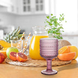Maxbell Wine Goblet Elegant Champagne Tumbler for Daily Use Anniversary Friends Gift Violet