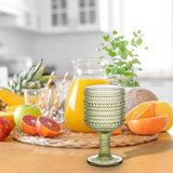 Maxbell Wine Goblet Elegant Champagne Tumbler for Daily Use Anniversary Friends Gift Green