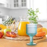 Maxbell Wine Goblet Elegant Champagne Tumbler for Daily Use Anniversary Friends Gift Light Blue