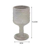 Maxbell Wine Goblet Elegant Champagne Tumbler for Daily Use Anniversary Friends Gift White