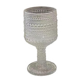 Maxbell Wine Goblet Elegant Champagne Tumbler for Daily Use Anniversary Friends Gift White