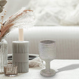 Maxbell Wine Goblet Elegant Champagne Tumbler for Daily Use Anniversary Friends Gift White