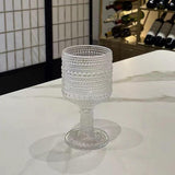 Maxbell Wine Goblet Elegant Champagne Tumbler for Daily Use Anniversary Friends Gift White