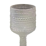Maxbell Wine Goblet Elegant Champagne Tumbler for Daily Use Anniversary Friends Gift White