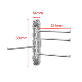 Maxbell Swivel Towel Rack No Punching Swings Out Towel Rack for Wall Bathroom Kitchen A