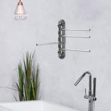 Maxbell Swivel Towel Rack No Punching Swings Out Towel Rack for Wall Bathroom Kitchen B