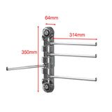 Maxbell Swivel Towel Rack No Punching Swings Out Towel Rack for Wall Bathroom Kitchen B