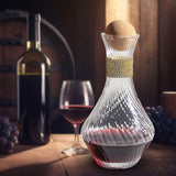 Maxbell Red Wine Decanter Handmade Glass Decanter for Restaurant Outdoor Events Cafe Style A