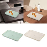 Maxbell Serving Tray Multifunctional Serving Platters Rectangular for Tea Party green