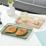 Maxbell Serving Tray Multifunctional Serving Platters Rectangular for Tea Party green