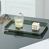 Maxbell Serving Tray Multifunctional Serving Platters Rectangular for Tea Party green