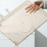 Maxbell Serving Tray Multifunctional Serving Platters Rectangular for Tea Party gold