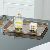 Maxbell Serving Tray Multifunctional Serving Platters Rectangular for Tea Party gold