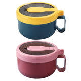 Maxbell Japanese Ramen Bowl 850ml/29oz with Lid and Handle for Travel Kitchen Office Blue