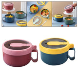 Maxbell Japanese Ramen Bowl 850ml/29oz with Lid and Handle for Travel Kitchen Office Blue