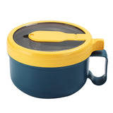 Maxbell Japanese Ramen Bowl 850ml/29oz with Lid and Handle for Travel Kitchen Office Blue