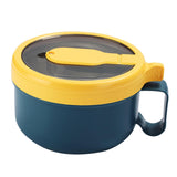 Maxbell Japanese Ramen Bowl 850ml/29oz with Lid and Handle for Travel Kitchen Office Blue