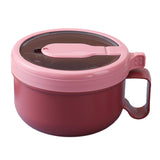 Maxbell Japanese Ramen Bowl 850ml/29oz with Lid and Handle for Travel Kitchen Office Red