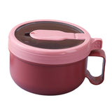 Maxbell Japanese Ramen Bowl 850ml/29oz with Lid and Handle for Travel Kitchen Office Red