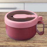 Maxbell Japanese Ramen Bowl 850ml/29oz with Lid and Handle for Travel Kitchen Office Red