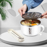 Maxbell Ramen Bowl with Lid 1300ml Ramen Cooker with Handles for Office College Dorm