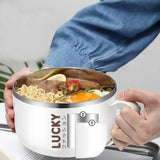 Maxbell Ramen Bowl with Lid 1300ml Ramen Cooker with Handles for Office College Dorm