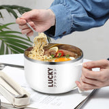 Maxbell Ramen Bowl with Lid 1300ml Ramen Cooker with Handles for Office College Dorm